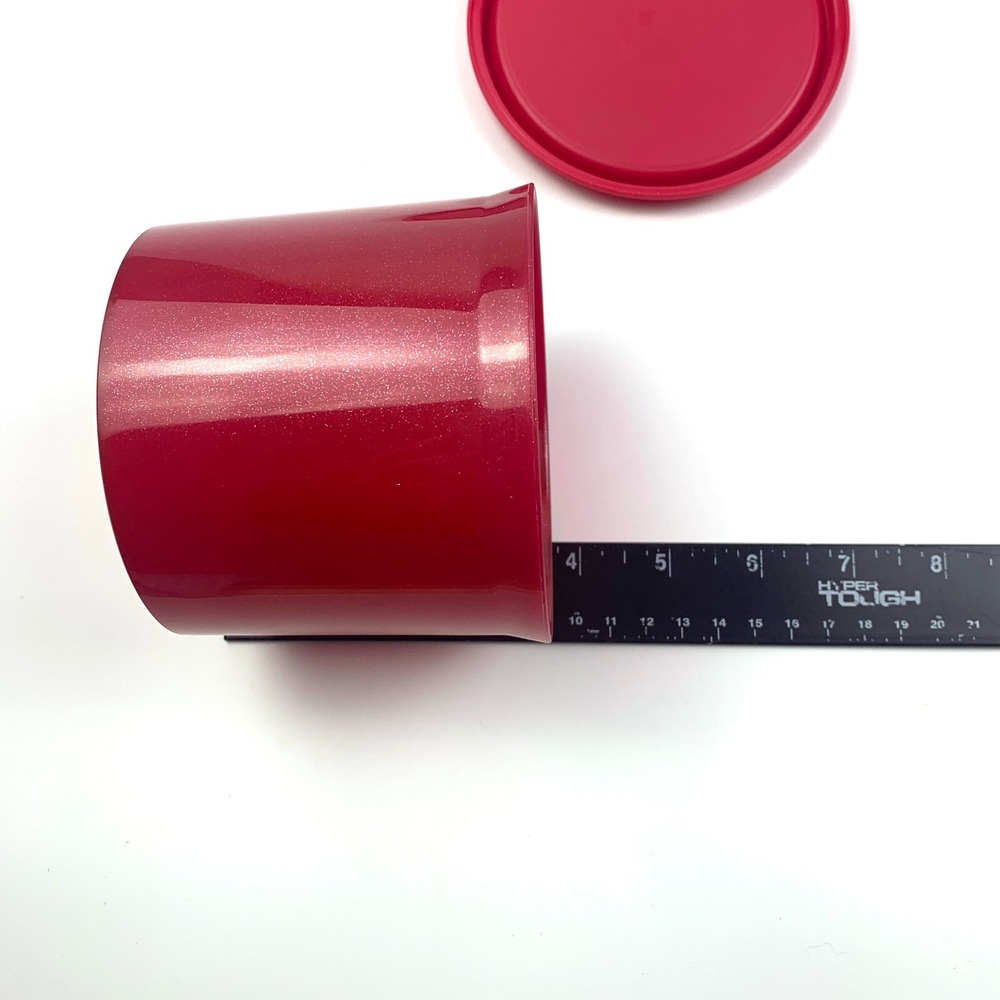 Tupperware Limited Edition Glitter Sparkle Red Canisters w/ Lids 2.5 Cups Lot 2 - Picture 15 of 15